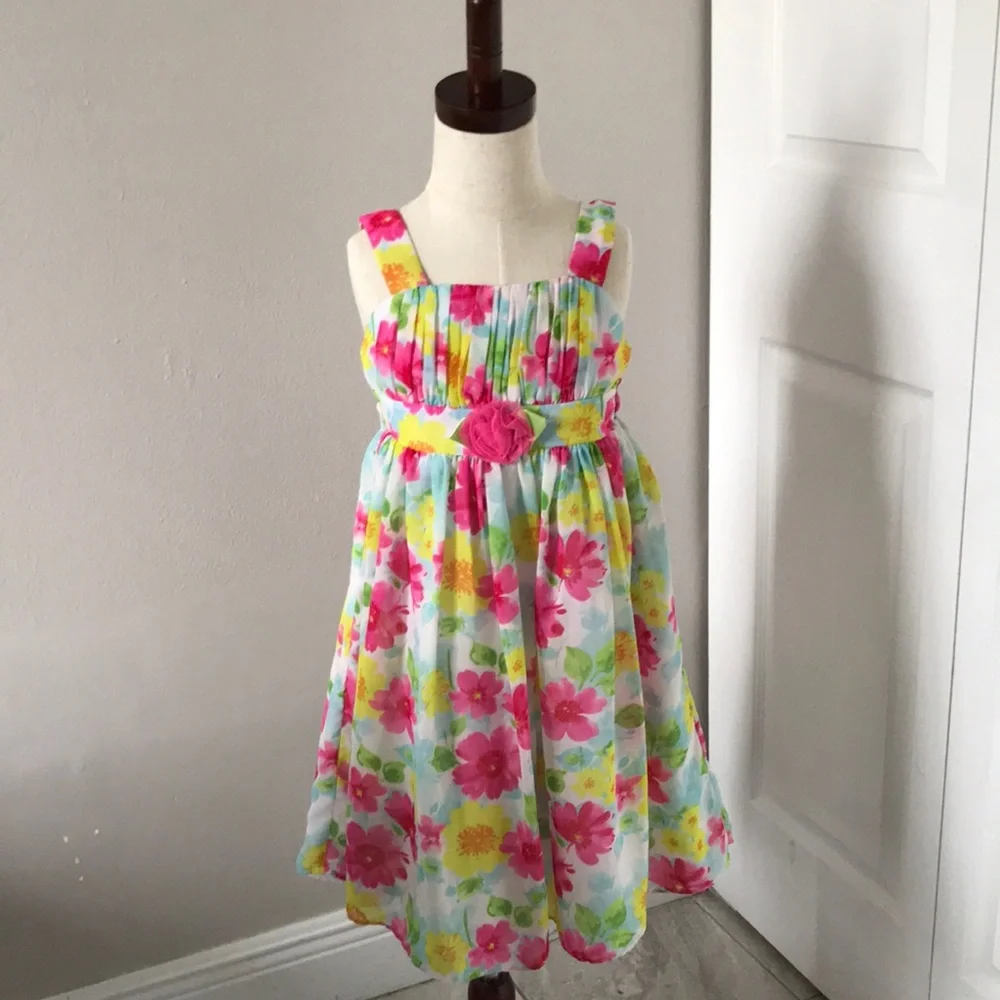 JESSICA ANN Girls Special Occasions Floral Summer Dress | 6
